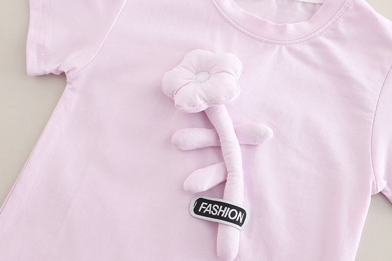 3D Flower Shorts Set