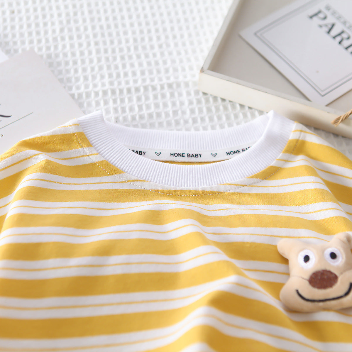 Stripped Tshirt Shorts Set