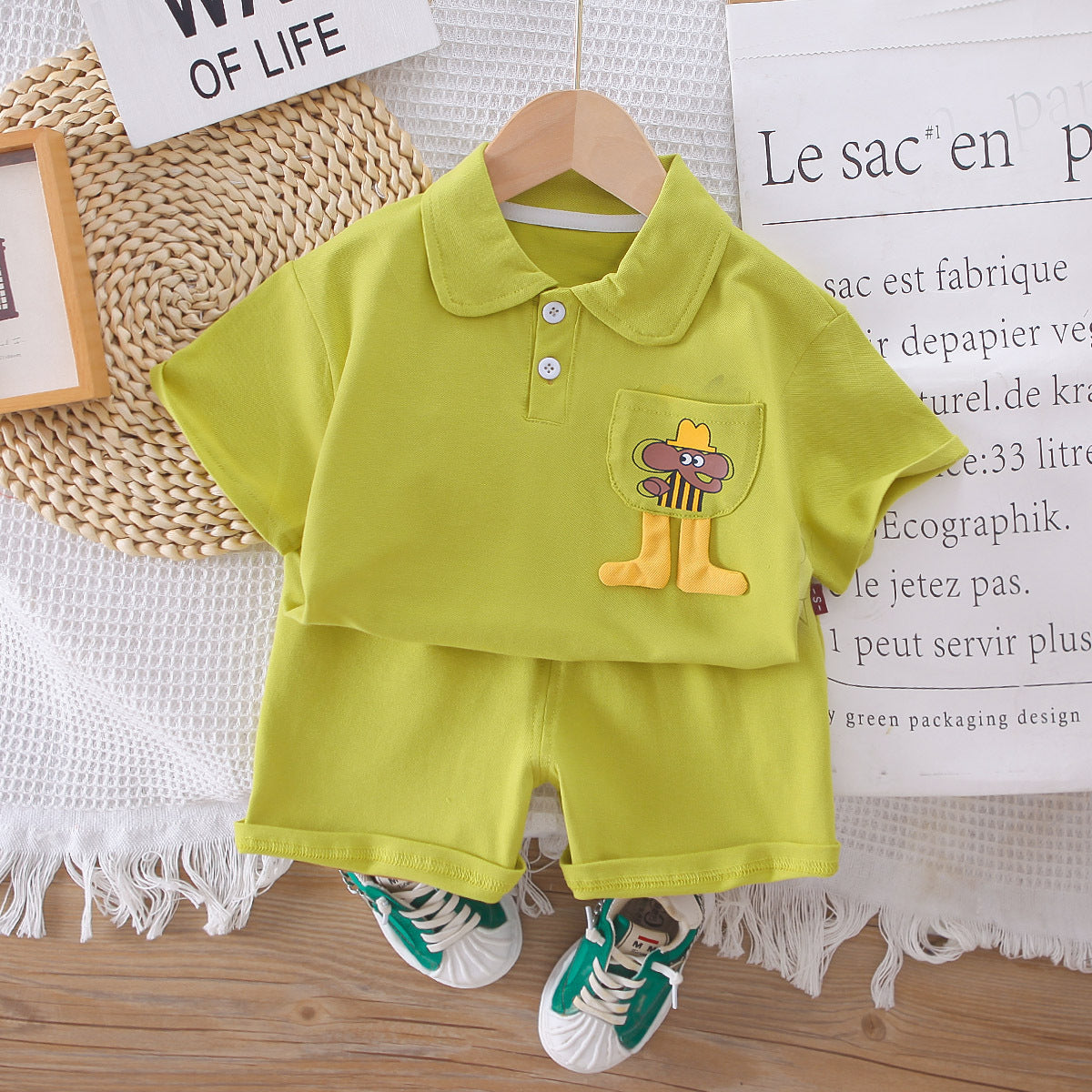 Polo T-shirt Matching Shorts Set