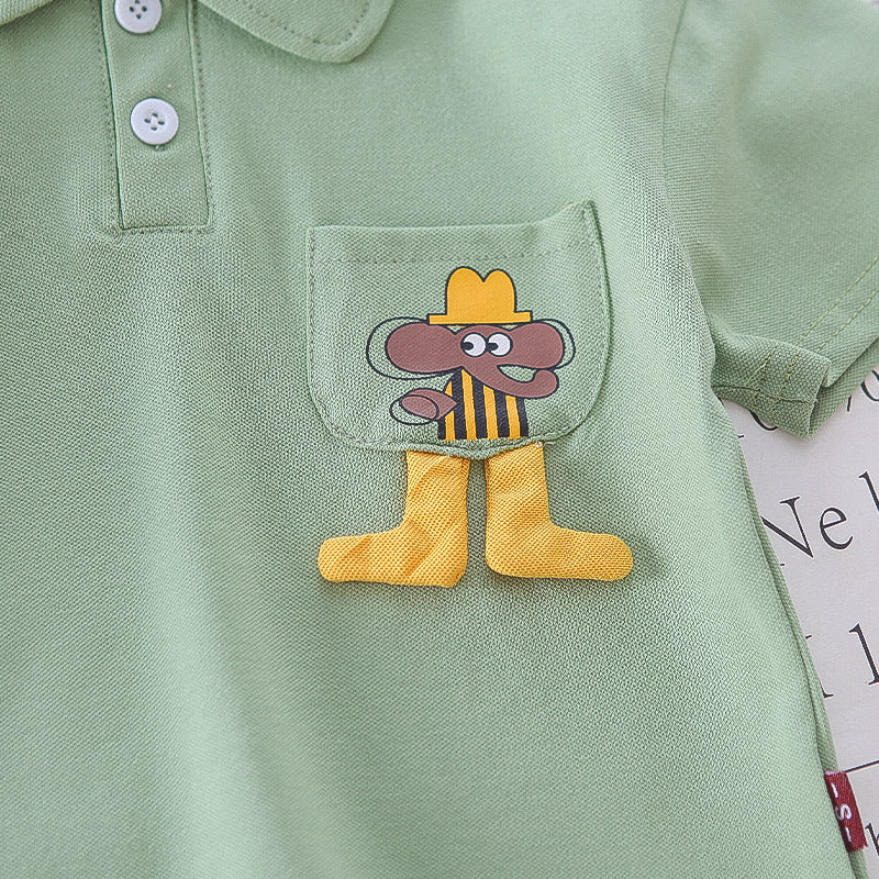 Polo T-shirt Matching Shorts Set