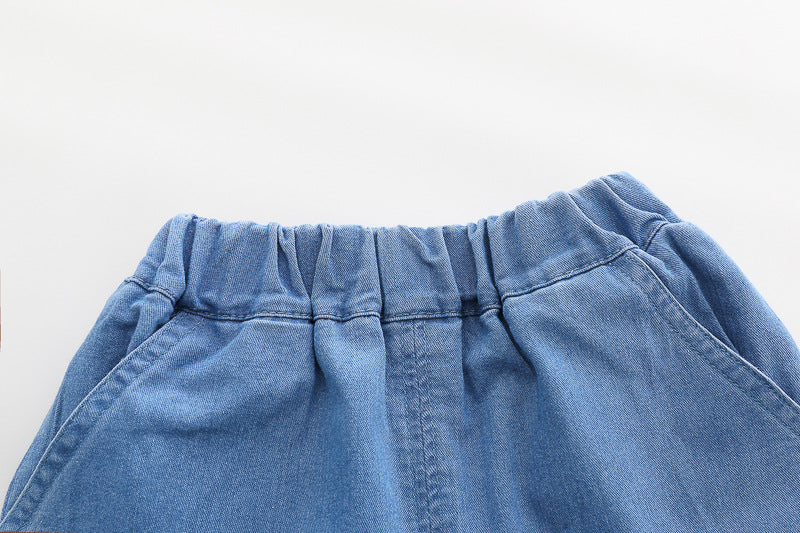 Car Denim Short Set