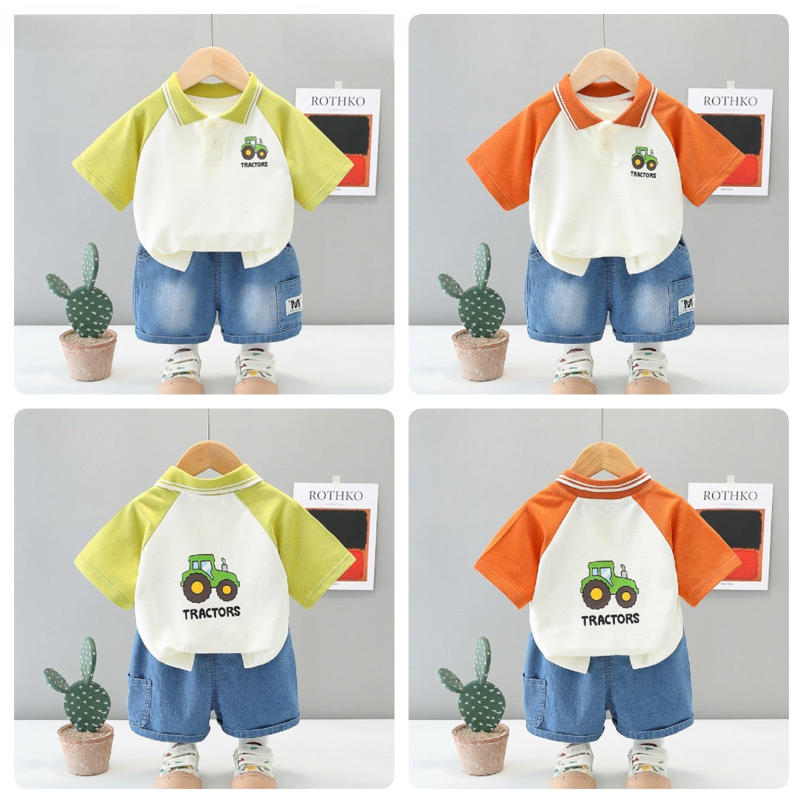 Polo Tshirt Shorts Set