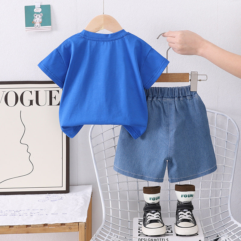 Dog Denim Short Set