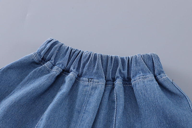 Dog Denim Short Set