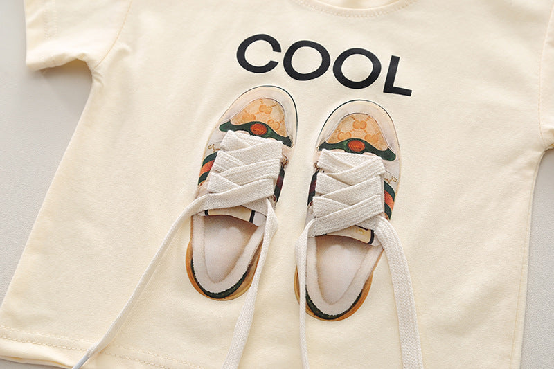 Shoes Denim Shorts Set