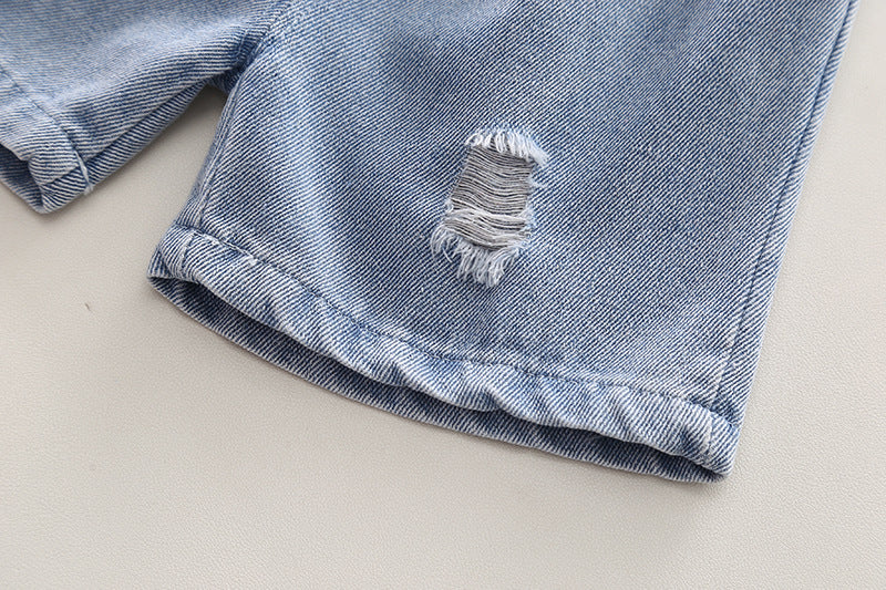 Shoes Denim Shorts Set