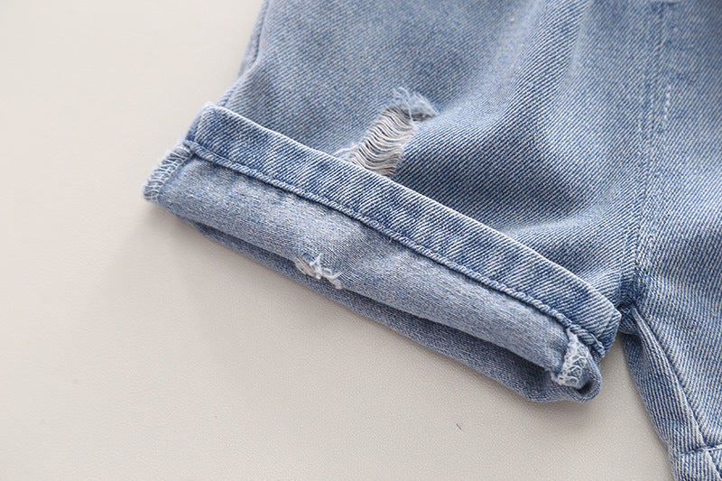 Shoes Denim Shorts Set