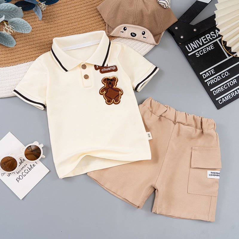 Polo T-shirt Shorts Set