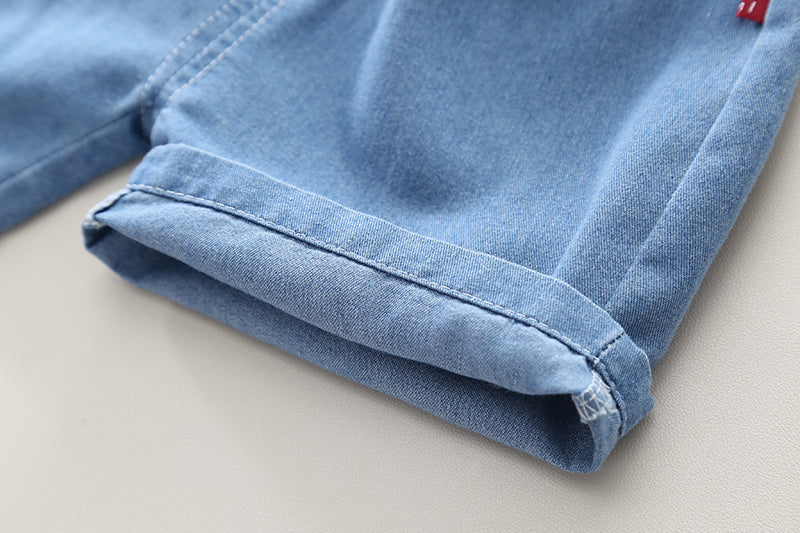 Denim Shorts Set