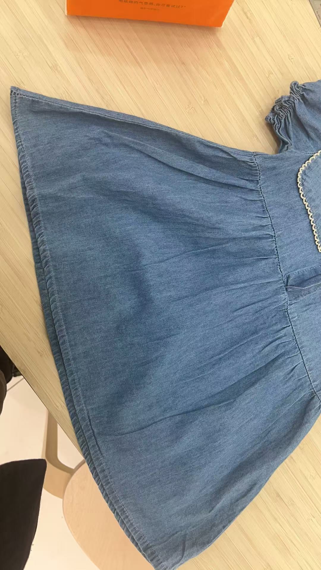 Wide Collared Denim Dress