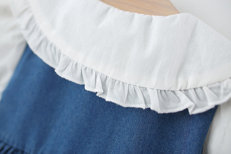 Peter Pan Collared Denim Dress