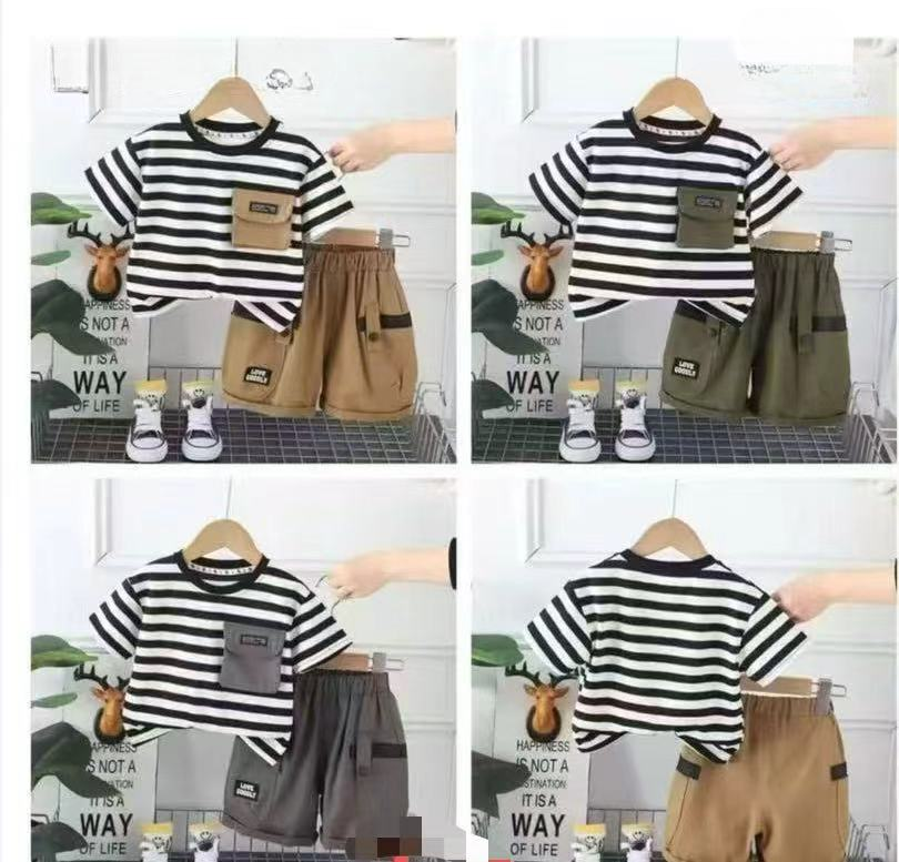 Monochrome Shorts Set