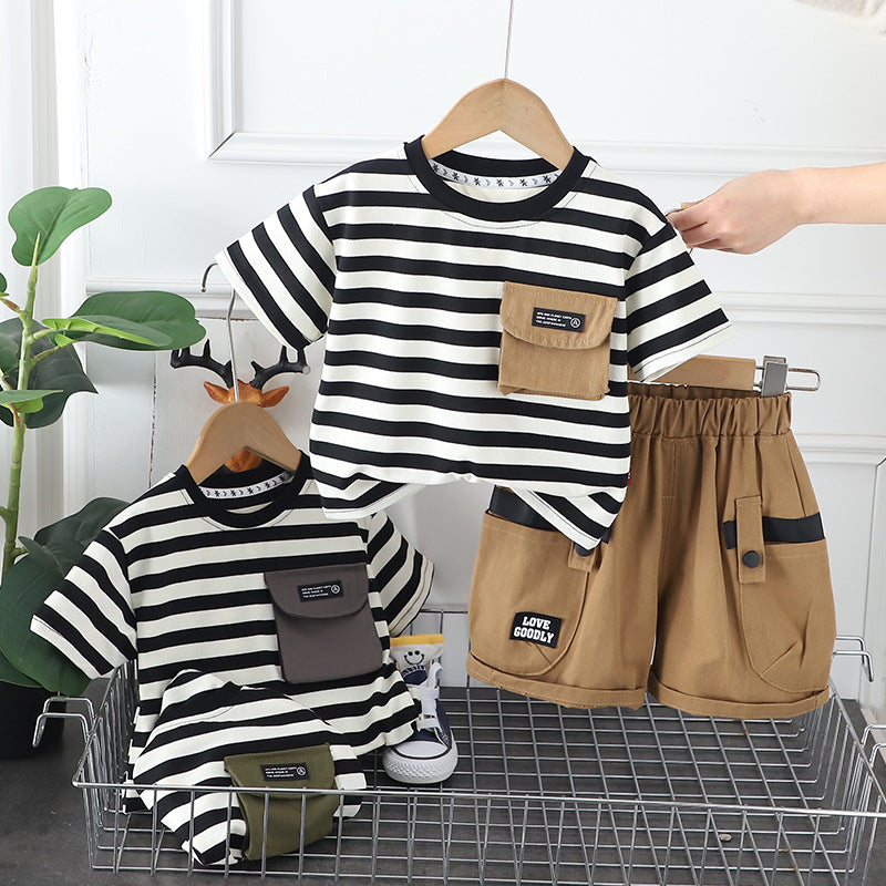 Monochrome Shorts Set