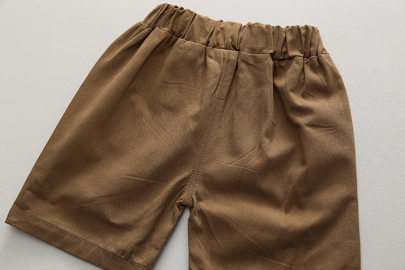 Constrasting Pocket Shorts Set
