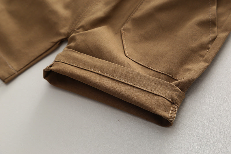 Constrasting Pocket Shorts Set