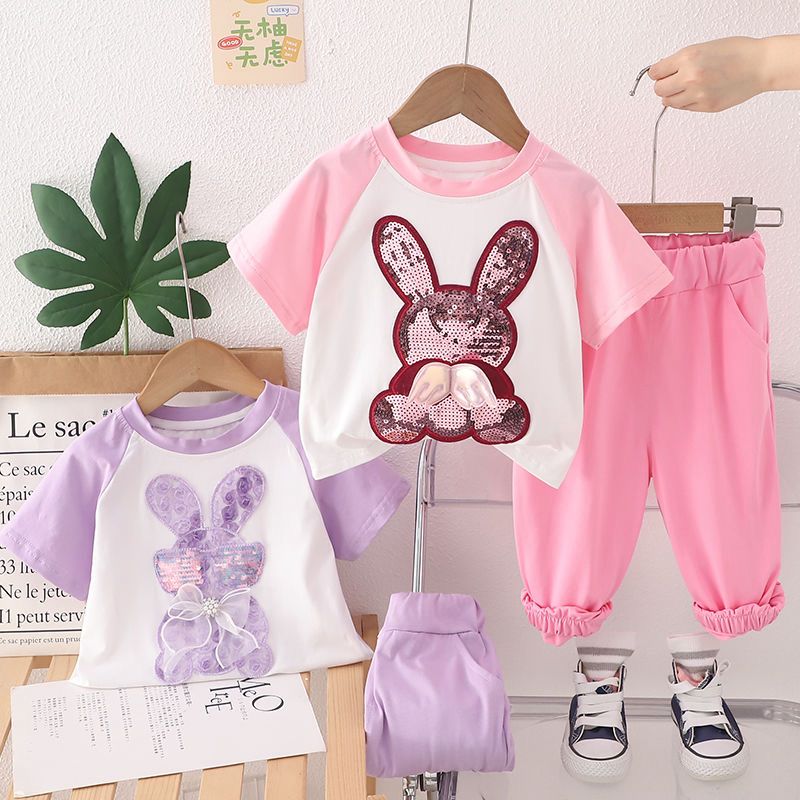 Sequinned Bunny Pant Set