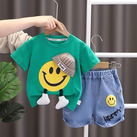 Smiley T-Shirt Denim Set