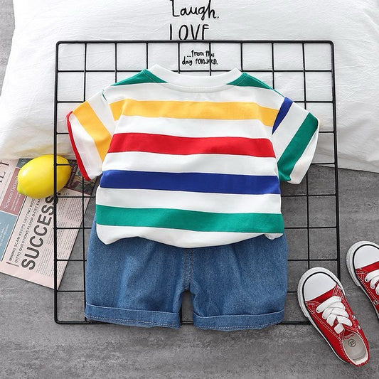 Dinosaur Denim Short Set