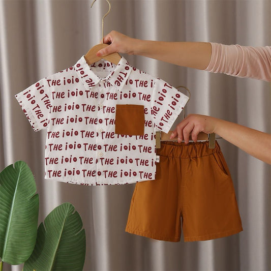 Contrasting Shorts Set