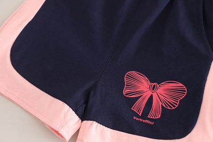 Bow Tshirt Shorts Set