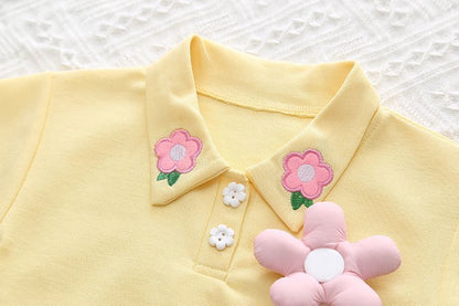 3D Flower Shorts Set