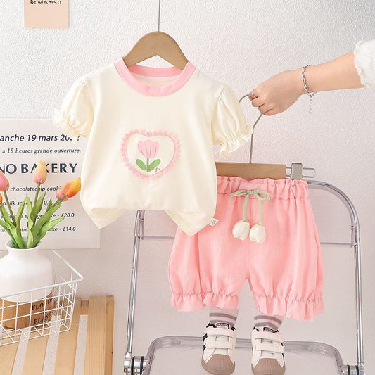 Tulip in Heart Short Set