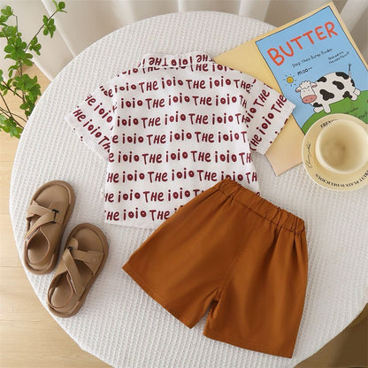 Contrasting Shorts Set