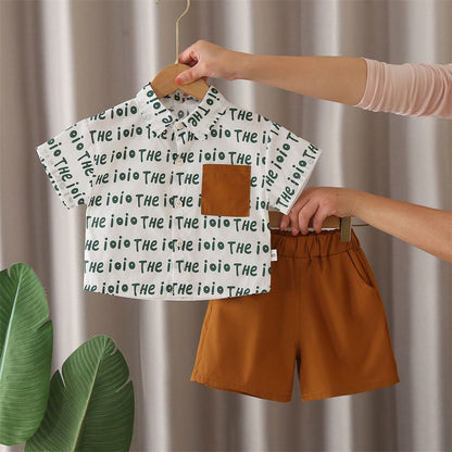 Contrasting Shorts Set