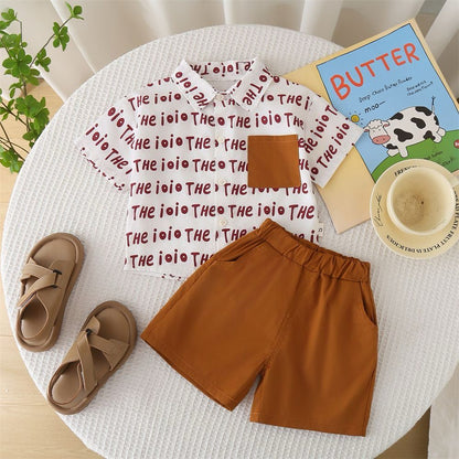 Contrasting Shorts Set