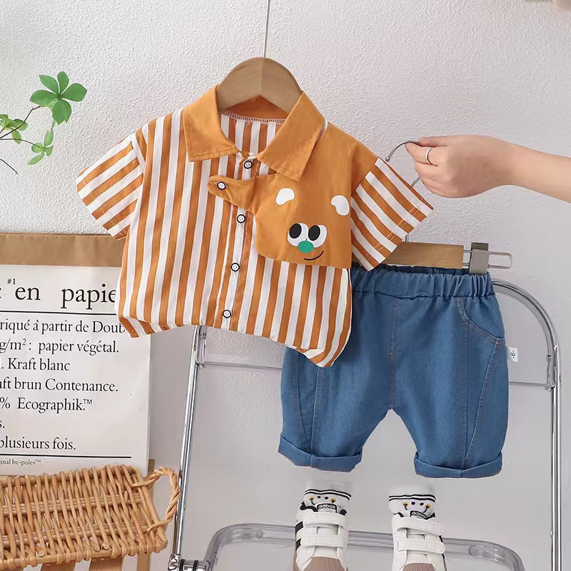 Bear faced Shirt Set