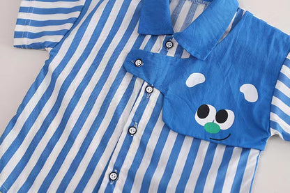 Bear faced Shirt Set