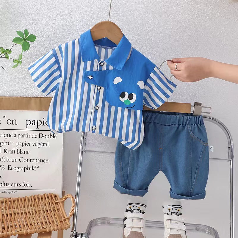 Bear faced Shirt Set