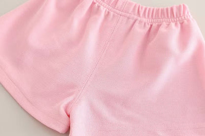 Flower Buttons Shorts Set