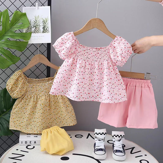 Small Flower Shorts Set