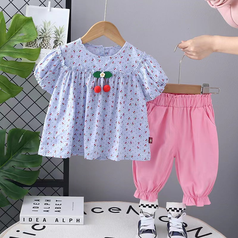Cherry Pants Set