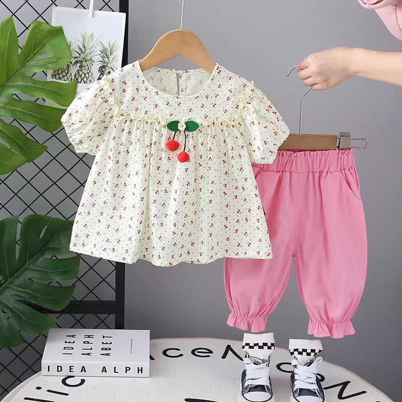 Cherry Pants Set