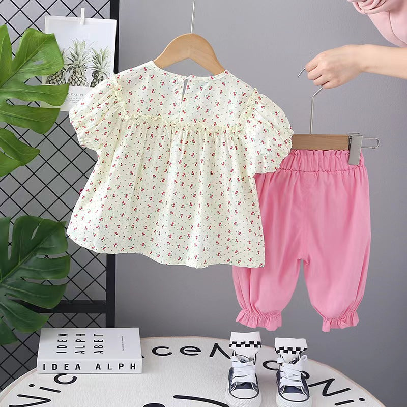Cherry Pants Set