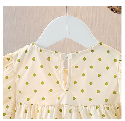 Polka Ruffled Shorts Set