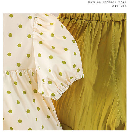Polka Ruffled Shorts Set