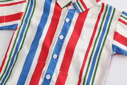 Multicolored Shirt Set