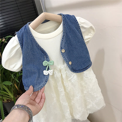Denim Bow Dress