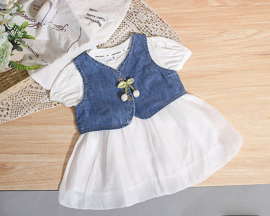 Denim Bow Dress