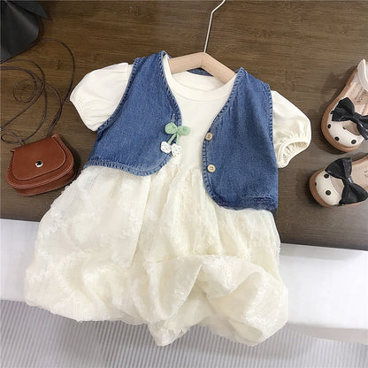 Denim Bow Dress
