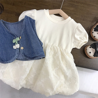 Denim Bow Dress