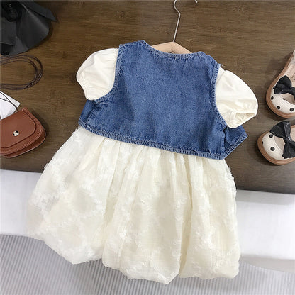 Denim Bow Dress