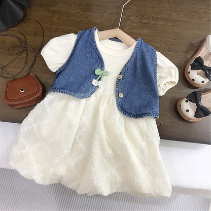 Denim Bow Dress