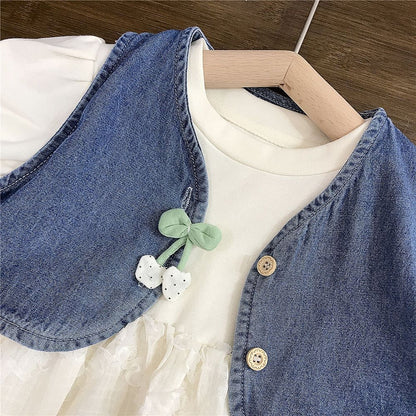 Denim Bow Dress