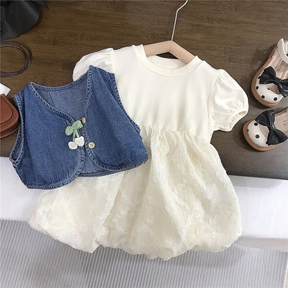 Denim Bow Dress