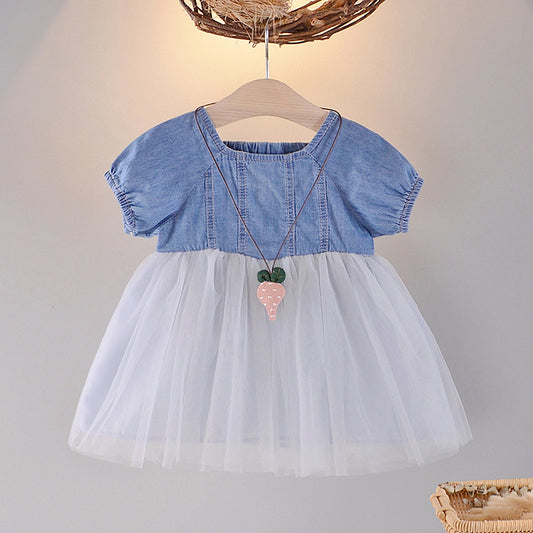 Denim Tulle Dress