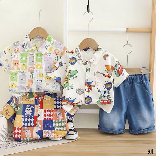 Animal Denim Shorts